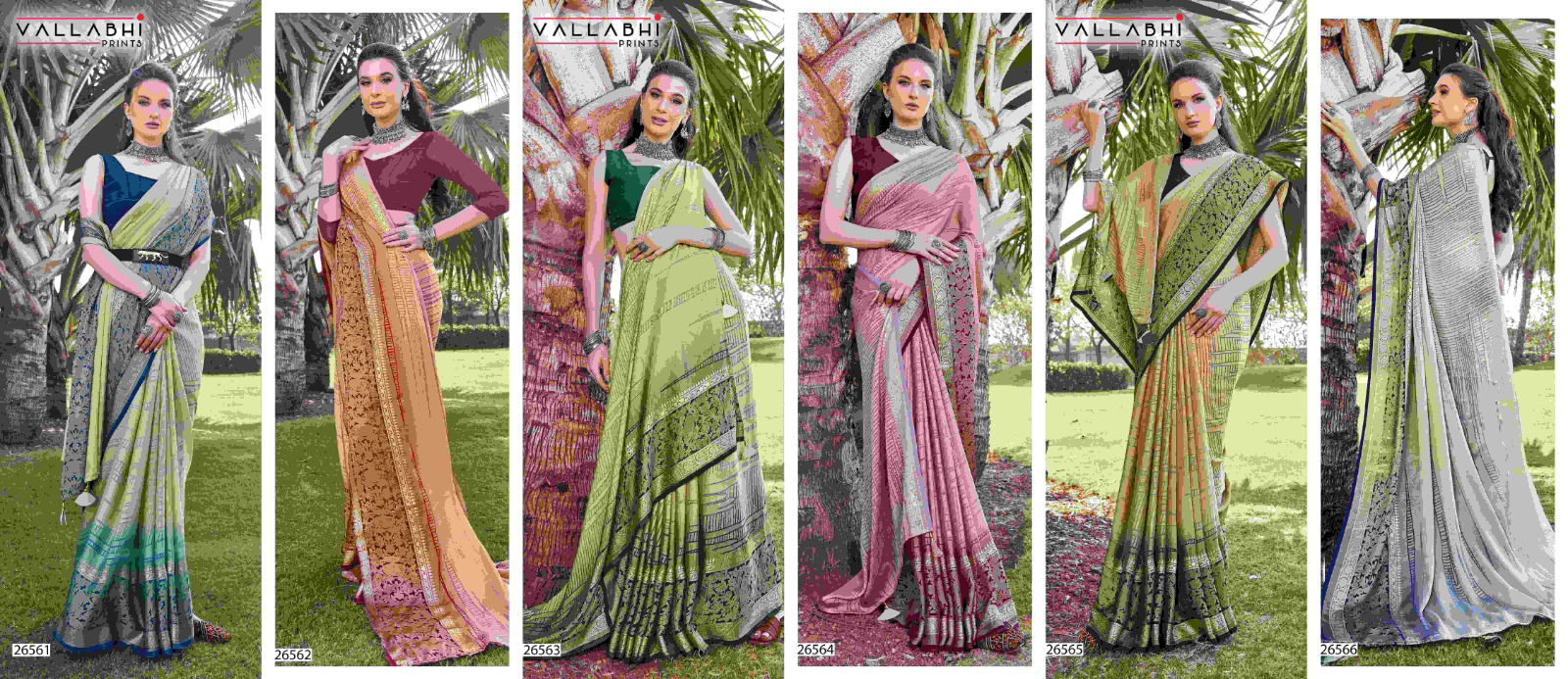 Ruhika By Vallabhi Brasso Printed Designer Sarees Wholesale Shop In Surat